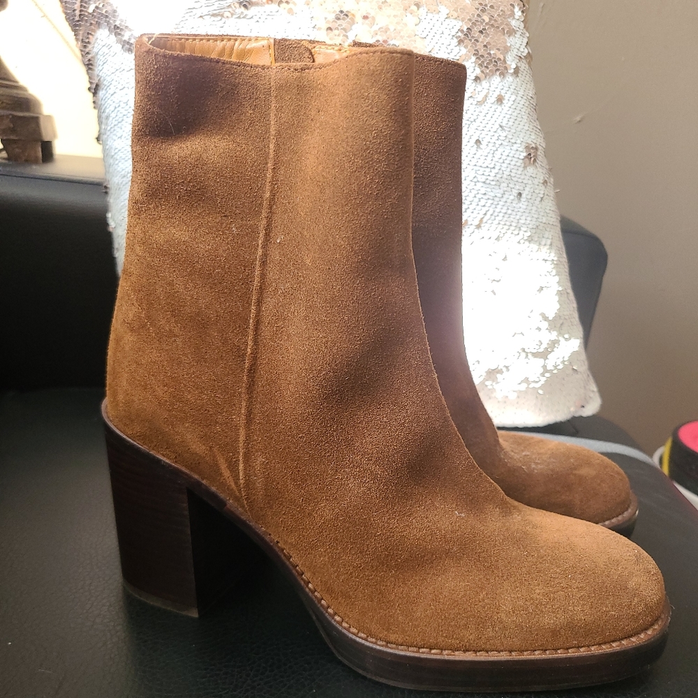 Zara suede boots 9